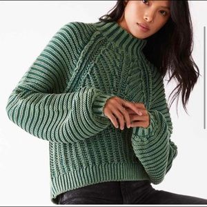 Free People Sweetheart Mockneck Sweater Evergreen S